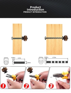 Detail view of pumpkin ceramic knob with adjustable breakaway screws for cabinet drawers