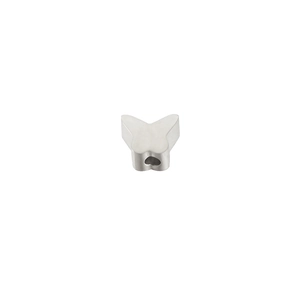 Polished silver stainless steel butterfly charm bead with 1.8mm hole for DIY jewelry