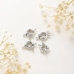 Silver 14K gold plated sailor clasp set for DIY jewelry and necklaces