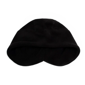 Winter thermal fleece hat with ear flaps for cycling and outdoor skiing in black