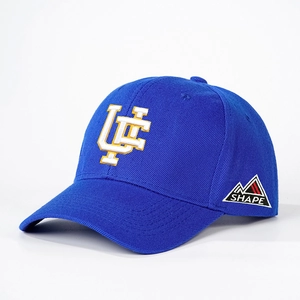 Royal blue baseball cap with 3D letter embroidery and adjustable cotton twill structure