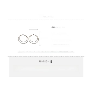 Guide détaillé des dimensions pour boucles d'oreilles créoles doubles en métal argenté