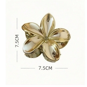 Molletta per capelli a forma di fiore dorato 8cm design Bauhinia per acconciature