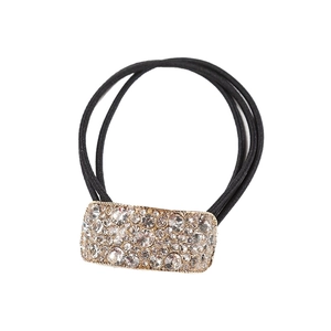 Elastico per capelli con strass scintillanti e corda elastica per eleganti code di cavallo