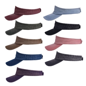 Breathable washed cotton sun visor hats in nine colors for outdoor sports and activities