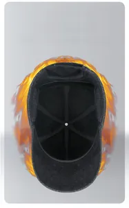 Detailed interior of men's winter cap showing thick warm fleece lining and heat storage