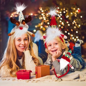 Weihnachten Haarreif Weihnachtsmann Rentier Elfe Pailletten Plüsch Haarschmuck Für Kinder Erwachsene Feiertag Party Deko