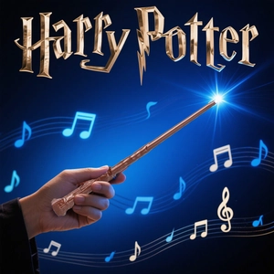 Magic Wand Toy Vintage Round Glasses Costume Props Halloween Cosplay Accessories Plastic Lighting Sound Effect For Party