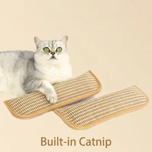 Sisal Hemp Rope Catnip Toy For Cats Durable Scratcher Pillow Wear Resistant Hand Sewn Interacting Playing Cushion