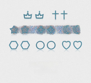 Detailed set of 9 pairs of S925 silver stud earrings with turquoise inlays and shapes