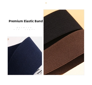 Macro view of elastic woven belt texture in black, brown, and dark blue colors