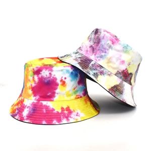 Chapeau Bob Tie-Dye Coloré En Coton Protection Solaire Mode Streetwear Pour Femmes Hommes Voyage En Plein Air Décontracté