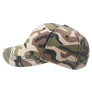Classic woodland camouflage cotton baseball cap for outdoor sun protection and hiking