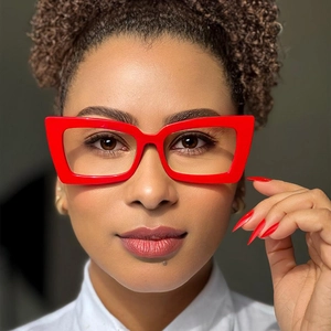 Square Sunglasses Fashion Retro Cat Eye PC Frame AC Lens UV400 Anti Blue Light For Women Men Stylish Eyewear Travel