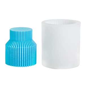 Moule en silicone à rayures verticales pour bougies DIY et décorations en plâtre