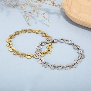 Titanium Steel Unisex Gear Link Pig Nose Bracelet Punk Mechanical Hollow Out Chain Bracelet For Men Women Jewelry Gift