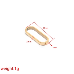 18K gold plated oval connector link 22mm x 2mm for DIY jewelry making accessories