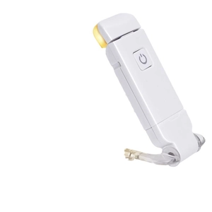 Portable white mini clip-on book light with a foldable eye-protection lamp design
