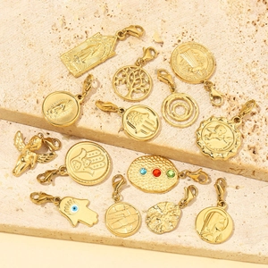 Golden Tree of Life and Angel charms set with lobster clasps for DIY necklaces