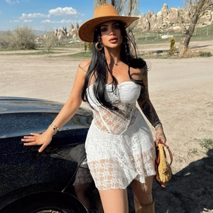Women Lace Tube Top Mini Dress Sexy See Through Mesh Corset Bodycon Sleeveless Vacation Party
