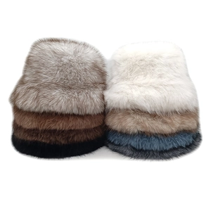 Thick plush winter bucket hats for women in multiple colors with a fluffy warm design