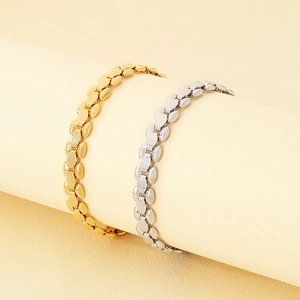 8mm breites Edelstahl-Uhrenarmband in Gold- und Silberoptik für Damen und Herren