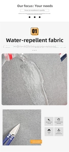 Gros plan du tissu oxford imperméable avec test de surface résistant aux rayures fines