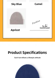 Vue détaillée des options de couleurs pour les bonnets en laine mérinos à mailles côtelées