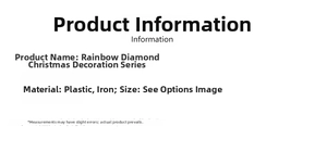 Detailed size specifications and material info for diamond Christmas tree ornaments