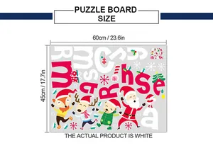 Size chart detail for Christmas wall stickers with Santa and reindeer motifs in 60x45cm
