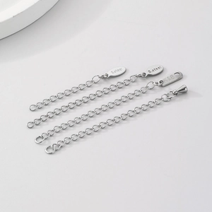 18K gold and stainless steel extender chains with engraved tags for DIY jewelry