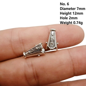 Antique silver flower shape alloy bead cap spacer for DIY jewelry making 7x12mm