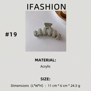 Spécifications de taille de la pince à cheveux en acrylique vert de 11 cm par 6 cm