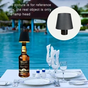 Rechargeable LED Wine Bottle Lamp Head Metal Acrylic Touch Dimmable Table Top Light For DIY Bottle Decor Bar Restaurant