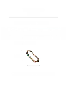Macro view of multi-color ceramic bead necklace with 137.9g weight and 44.7cm length