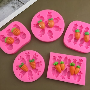 Carrot Shaped Silicone Mold Cake Decoration Fondant Chocolate Baking Tools DIY Aromatherapy Candle Plaster Craft Molds