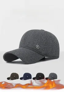 Winter wool baseball cap with metal F-logo detail and four color variant options