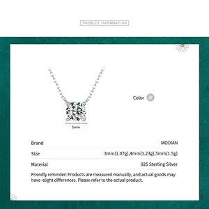 Elegant 925 sterling silver solitaire necklace with sparkling round-cut CZ pendant
