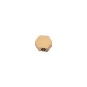 Polished stainless steel rhombus bead 7mm x 8mm with 1.5mm hole for DIY jewelry making