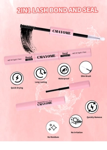 Dual-ended eyelash bond and seal glue with remover kit featuring biotin and vitamin E