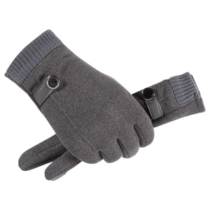 Gants thermiques d'hiver pour hommes tactiles coupe-vent avec doublure en lapin