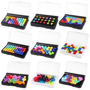 Mini logical puzzle board games collection featuring various colorful IQ training challenges