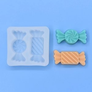 Candy Shape Silicone Mold DIY Baking Cake Chocolate Fondant Craft Tool Translucent White Durable Flexible
