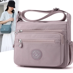 Women Crossbody Bag Waterproof Nylon Multi Pocket Lightweight Travel Shoulder Bag Casual Daily Messenger Handbag