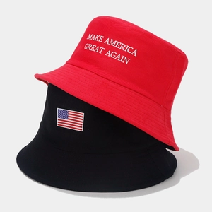 Bobs américain rouge et noir avec broderie MAGA et écusson drapeau pour extérieur