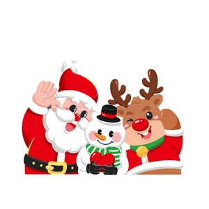Autocollants statiques de Noël avec Père Noël bonhomme de neige et renne pour fenêtres