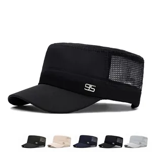 Men's breathable mesh cadet cap in black featuring quick-dry fabric and 95 logo