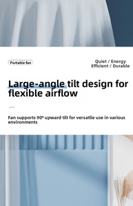 Detail showing the 90-degree adjustable tilt head and dense safety grille of the white portable fan