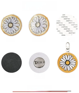 Detailed comparison of six backing options for embroidered daisy flower patches