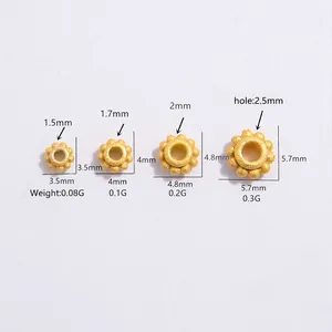 S925 sterling silver snowflake spacer beads for DIY bracelets in four sizes and weights